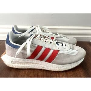 ADIDAS Retropy E5 Lace Up White Vivid Red Blue Casual Sneakers Shoes